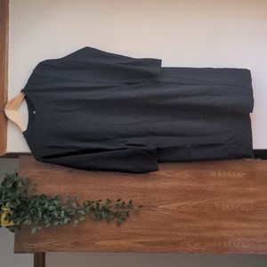 Muji long sleeve crew neck black dress